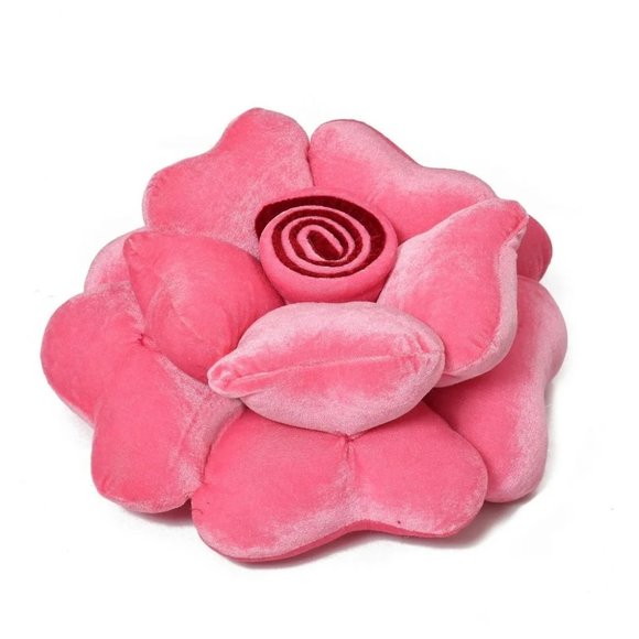 Rose petal shaped cushion, set of 2, pink - Picture 3 of 5